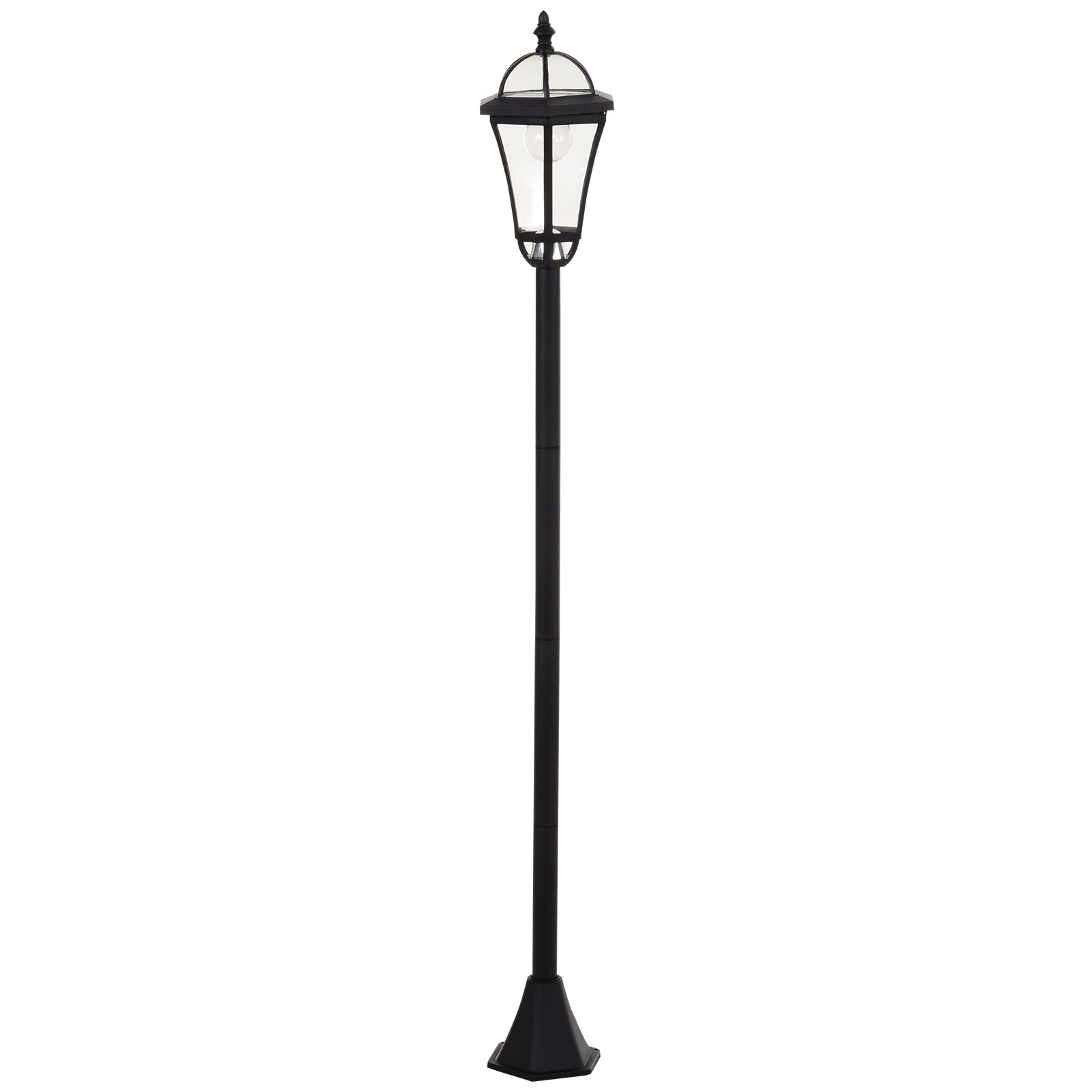 2 Piece LED Garden Lights Lamp Post Solar Powered Auto Switch Outdoor Lantern Patio Pathway Walkway Water-Resist 6 Hours Black Solar Post Lamps at Gallery Canada