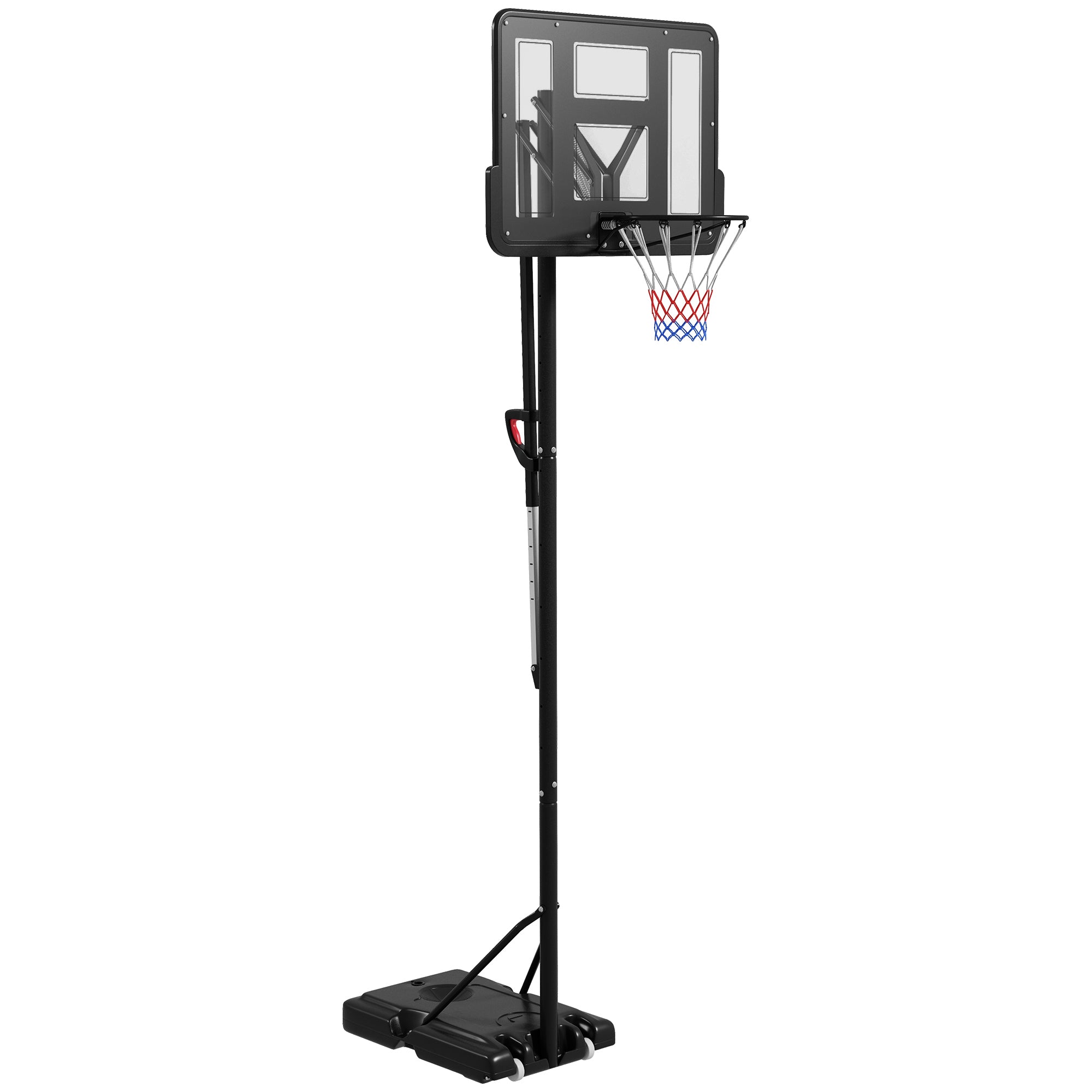 7.7-10ft Basketball Hoop, Freestanding Basketball System with 43'' Shatterproof Backboard and Wheels Basketball   at Gallery Canada