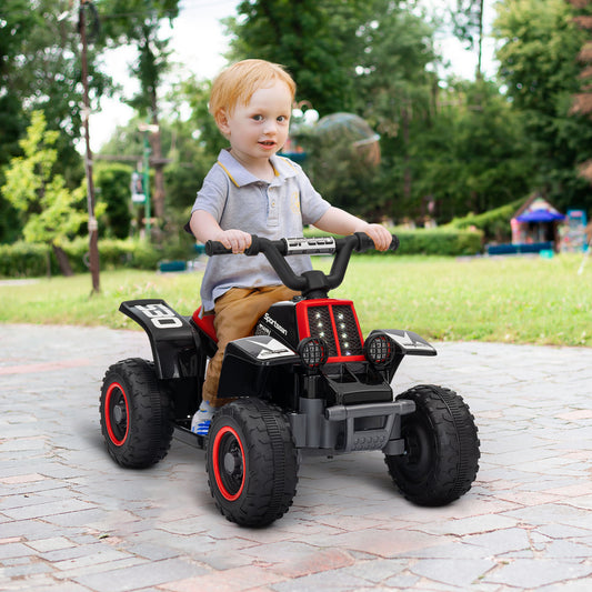 6V Kids ATV Quad, 4 Wheeler Battery Powered Electric Ride on Car w/ Lights, Forward Backward, for 3-6 Years, Black Electric Toy Cars   at Gallery Canada