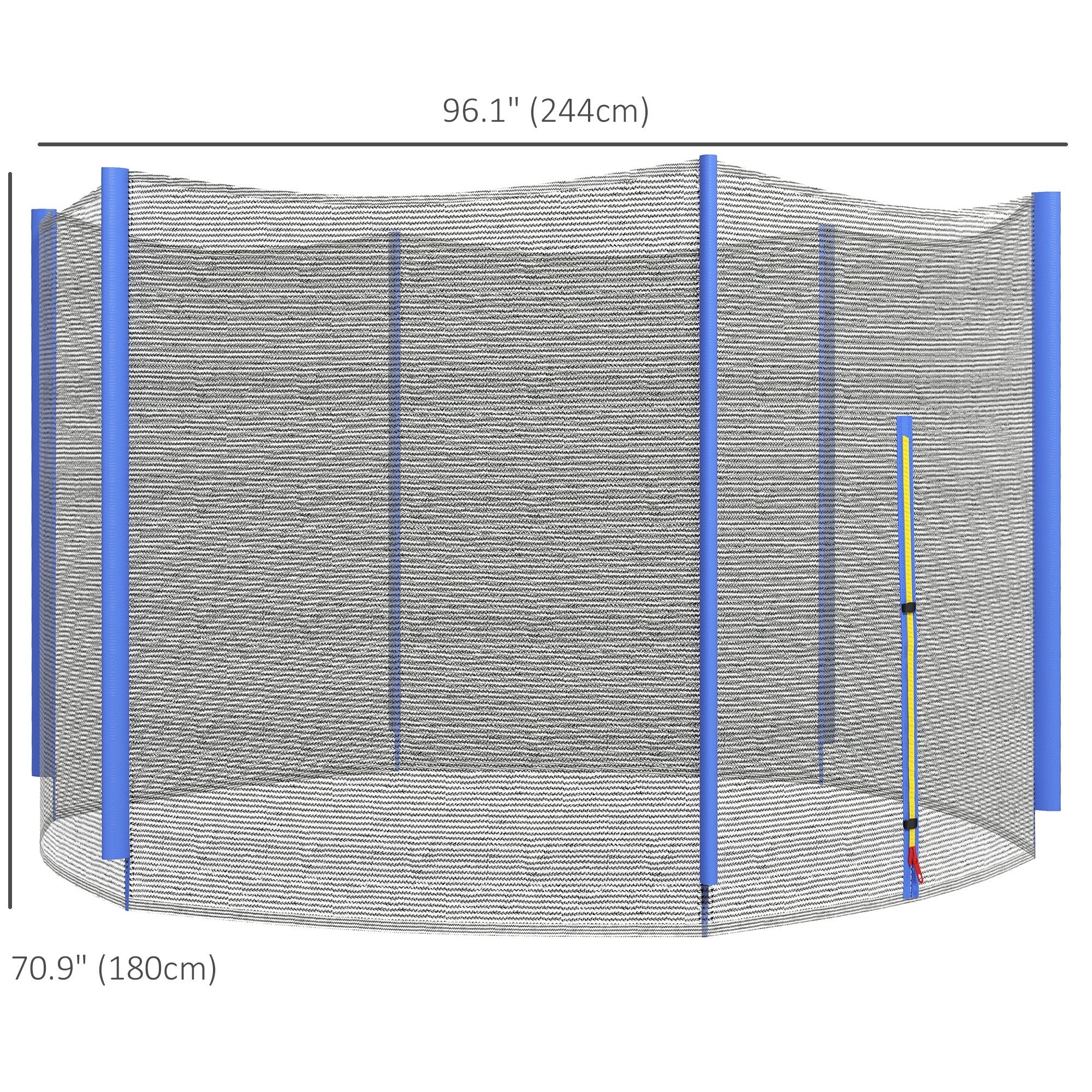 Trampoline Net Enclosure, Trampoline Netting Replacement with Zippered Entrance for 8ft Round Trampoline Trampolines   at Gallery Canada