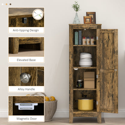 Industrial Kitchen Pantry Storage Cabinet with Adjustable Shelf Small Storage Cabinet with Door and Shelves Rustic Brown Kitchen Pantry Cabinets   at Gallery Canada