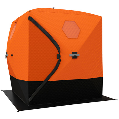 2-3 Person Insulated Ice Fishing Shelter, Pop up Ice Fishing Tent with Windows, Vents and Carry Bag, for Low-Temp -22℉ Ice Fishing Tents   at Gallery Canada