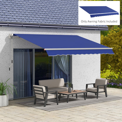 11' x 10' Outdoor Sunshade Canopy Awning Cover, Retractable Awning Fabric Replacement, UV Protection, Navy Blue Awning Fabric Replacement at Gallery Canada