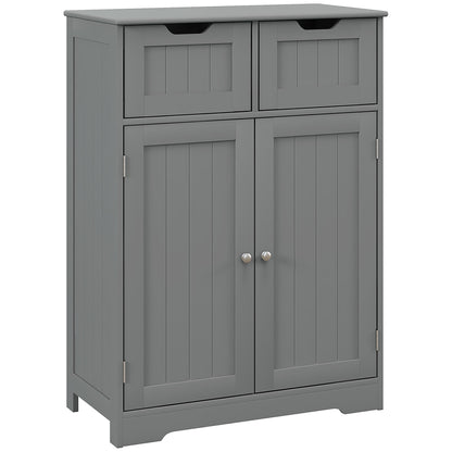 Bathroom Cabinet, Bathroom Storage Cabinet with 2 Drawers, Adjustable Shelf for Living Room, Entryway, Grey Bathroom Cabinets   at Gallery Canada