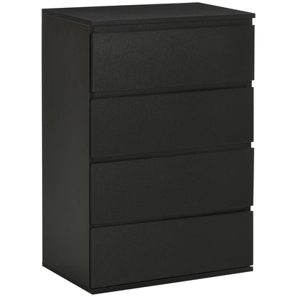 Chest of Drawer, 4 Drawers Storage Cabinet Freestanding Tower Unit for Bedroom, Black Storage Cabinets Black  at Gallery Canada