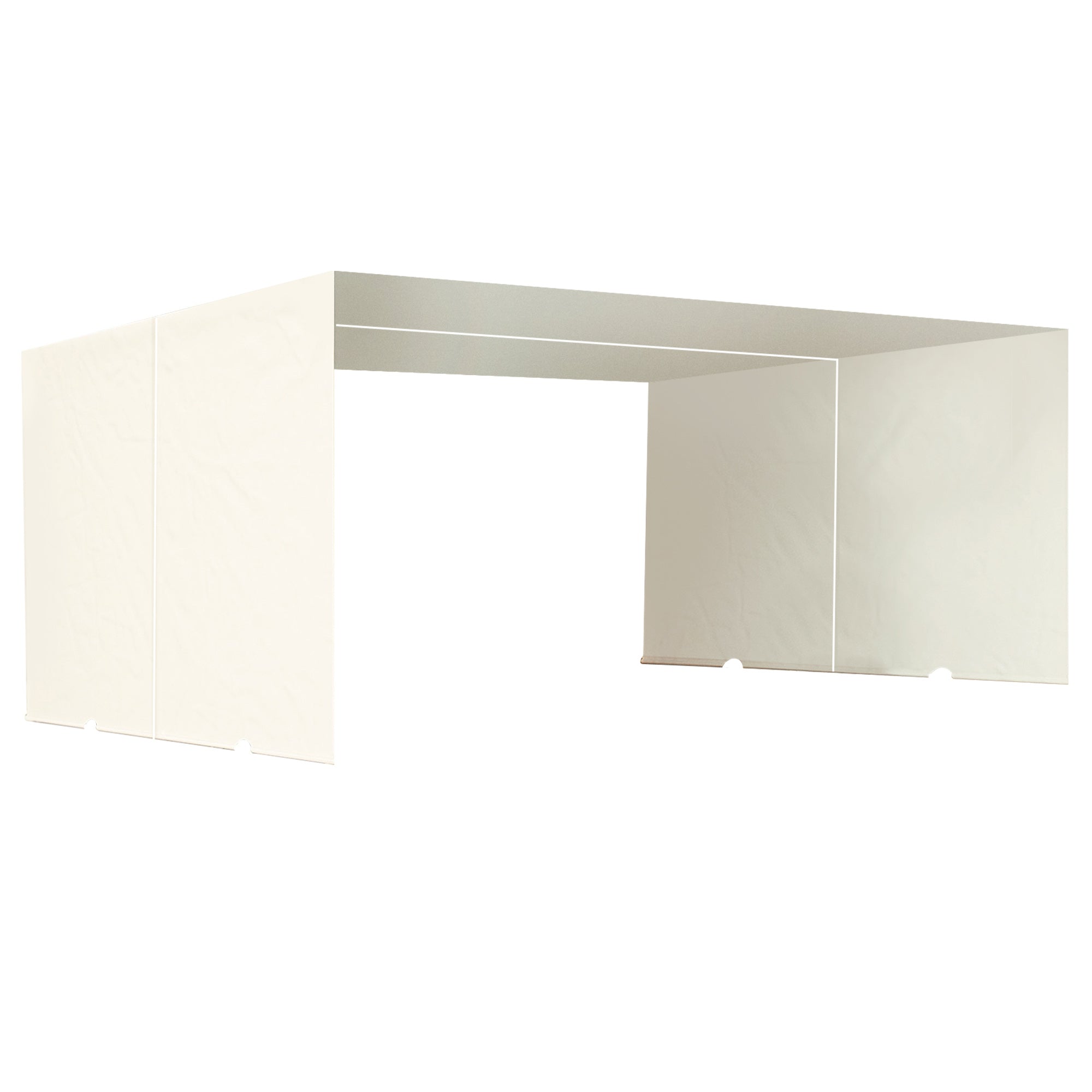 2 Piece Retractable Pergola Canopy Replacement for 9.8' x 9.8' Pergola, Pergola Shade Cover with Weight Rods, Beige Gazebo Canopy Replacement at Gallery Canada