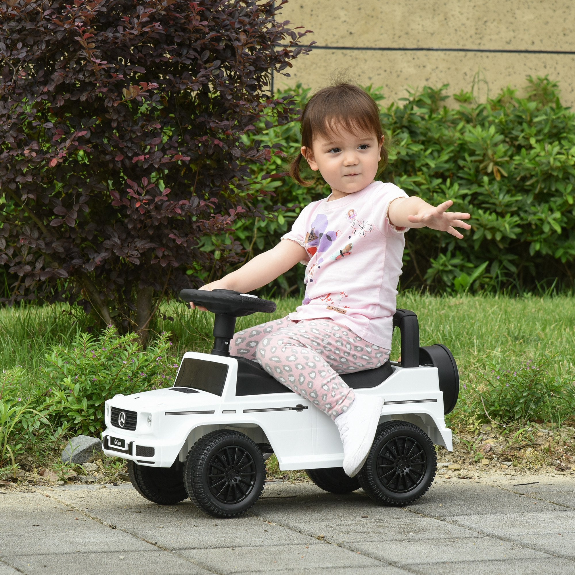 Compatible Baby Toddler Push Car Foot-to-Floor Ride-On Wheel Mercedes-Benz G350 Licensed White Push Cars for Toddlers at Gallery Canada