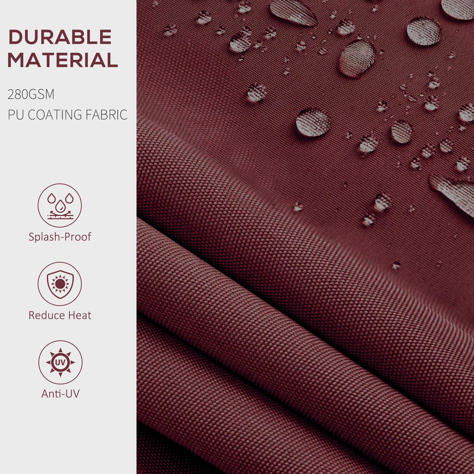 15' x 10' Retractable Awning, 280gsm UV Resistant Sunshade Shelter, for Deck, Balcony, Yard, Wine Red Window Awnings at Gallery Canada