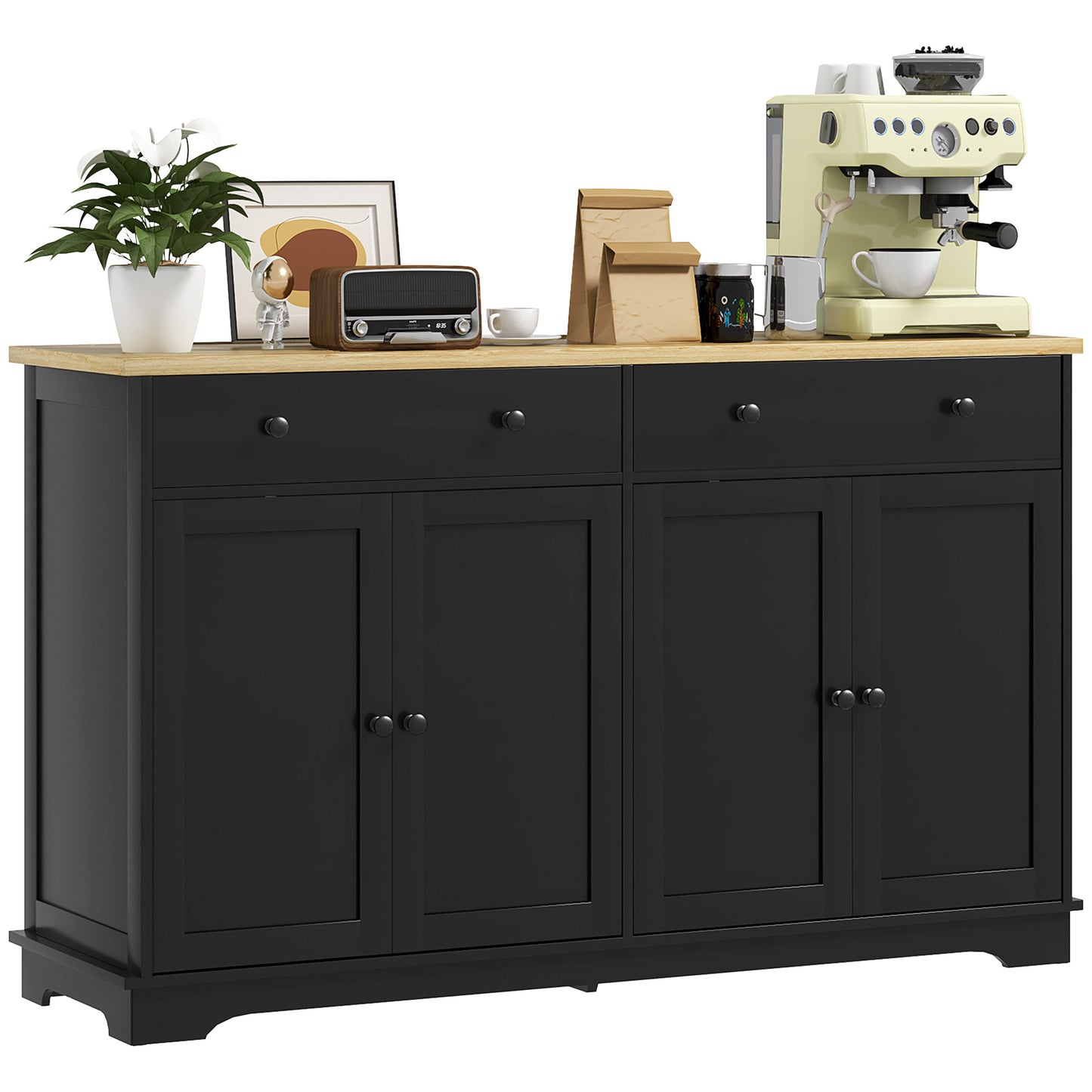 Modern Sideboard, Buffet Cabinet with Storage Drawers, Adjustable Shelves for Living Room, Dining Room, Entryway, Black Storage Cabinets   at Gallery Canada