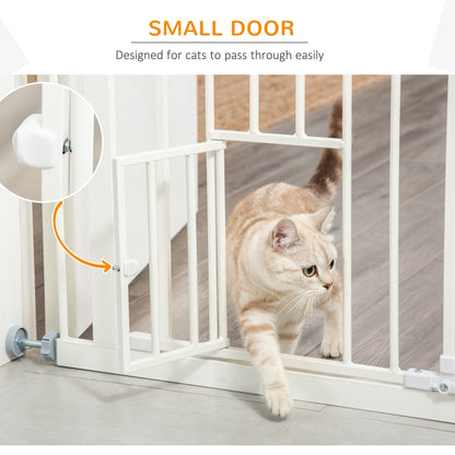 36" Easy Open Indoor Dog Gates for Doorways, House, Stair - White Houses, Kennels & Pens   at Gallery Canada