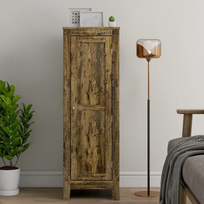 Industrial Kitchen Pantry Storage Cabinet with Adjustable Shelf Small Storage Cabinet with Door and Shelves Rustic Brown Kitchen Pantry Cabinets   at Gallery Canada