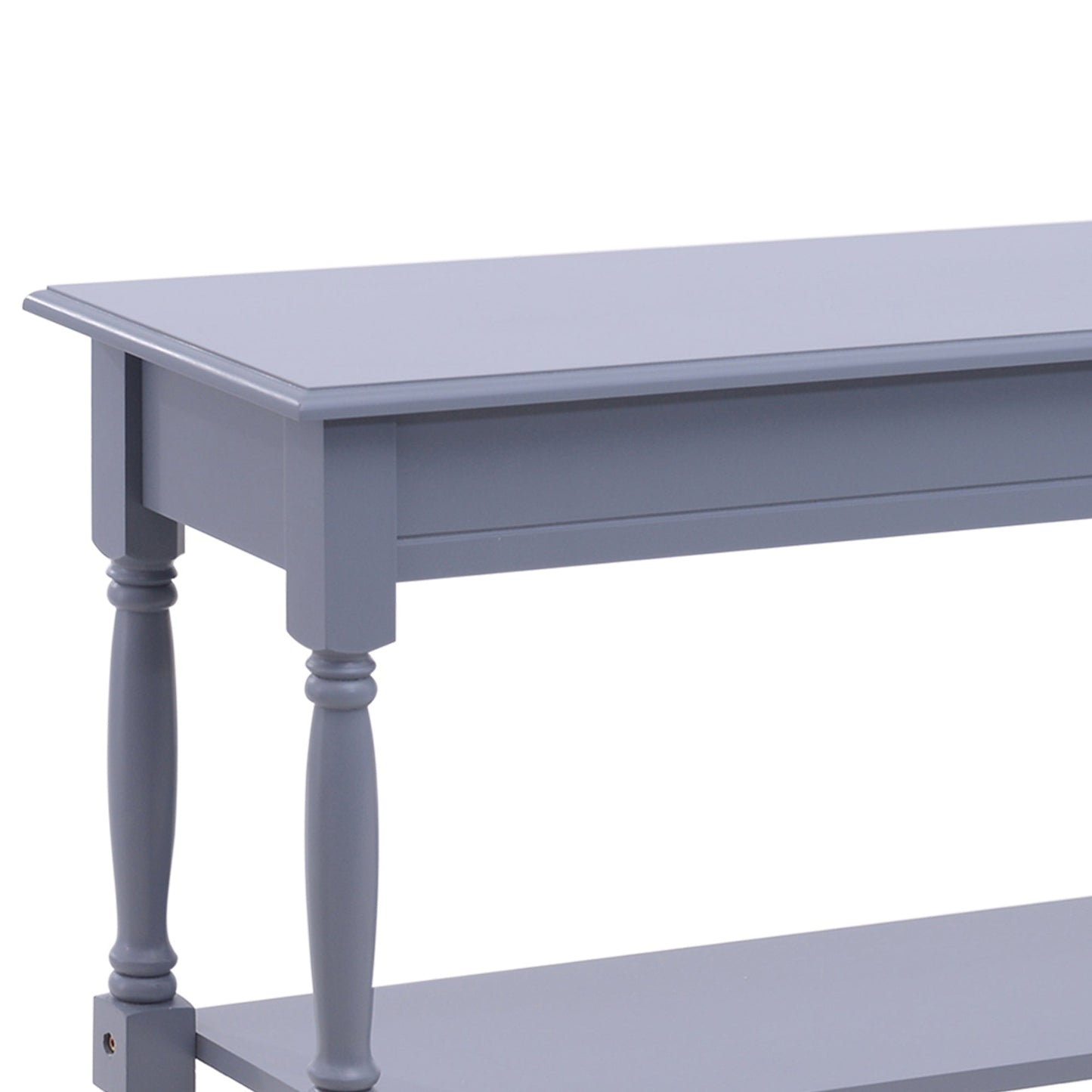 Console Table Modern Sofa Table with 2 Tier Shelves for Living Room, Entryway, Bedroom, Grey Console Tables   at Gallery Canada