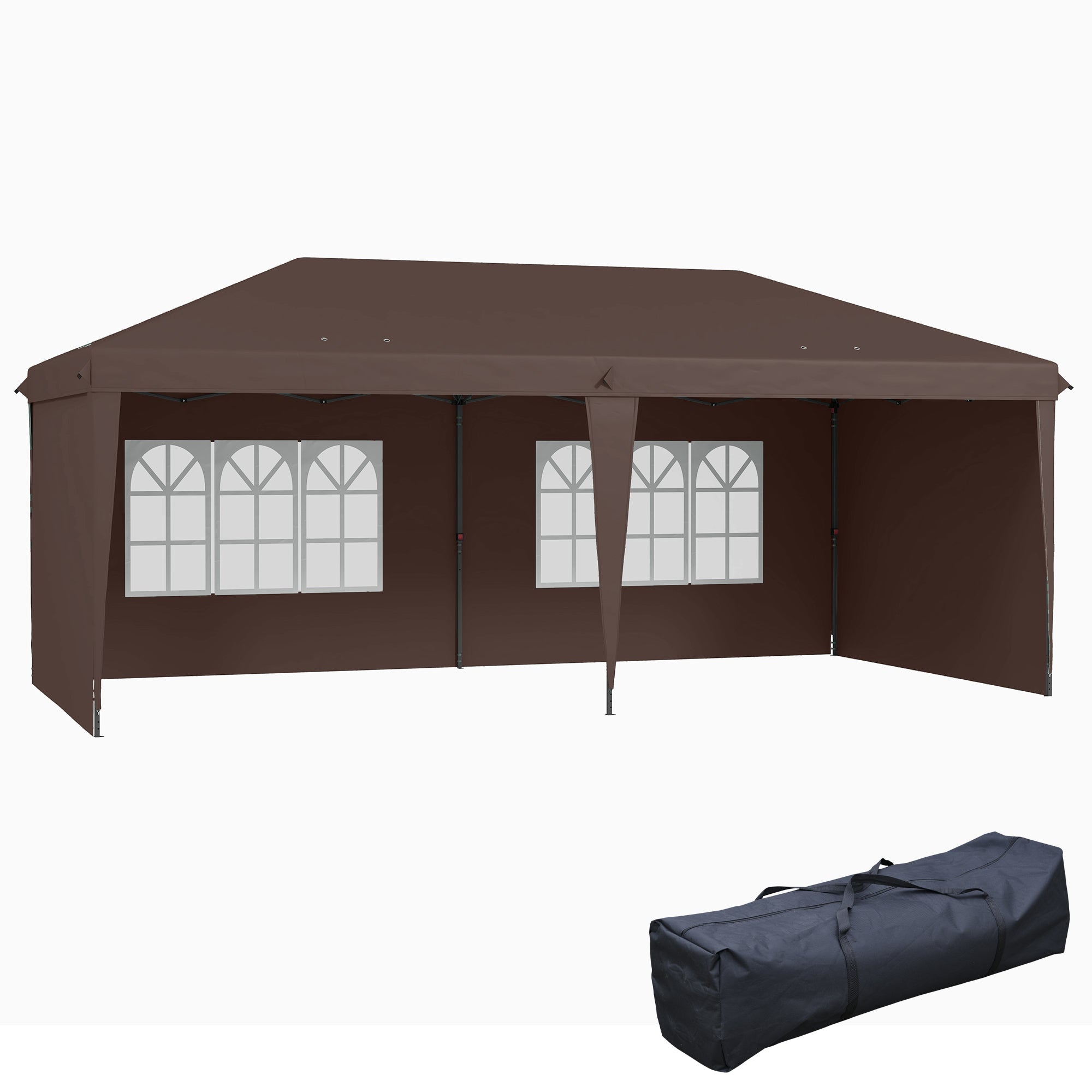 10' x 20' Outdoor Pop Up Canopy Tent Party Tent Instant Shelter W/ Carrying Bag, Coffee Pop Up Canopies at Gallery Canada