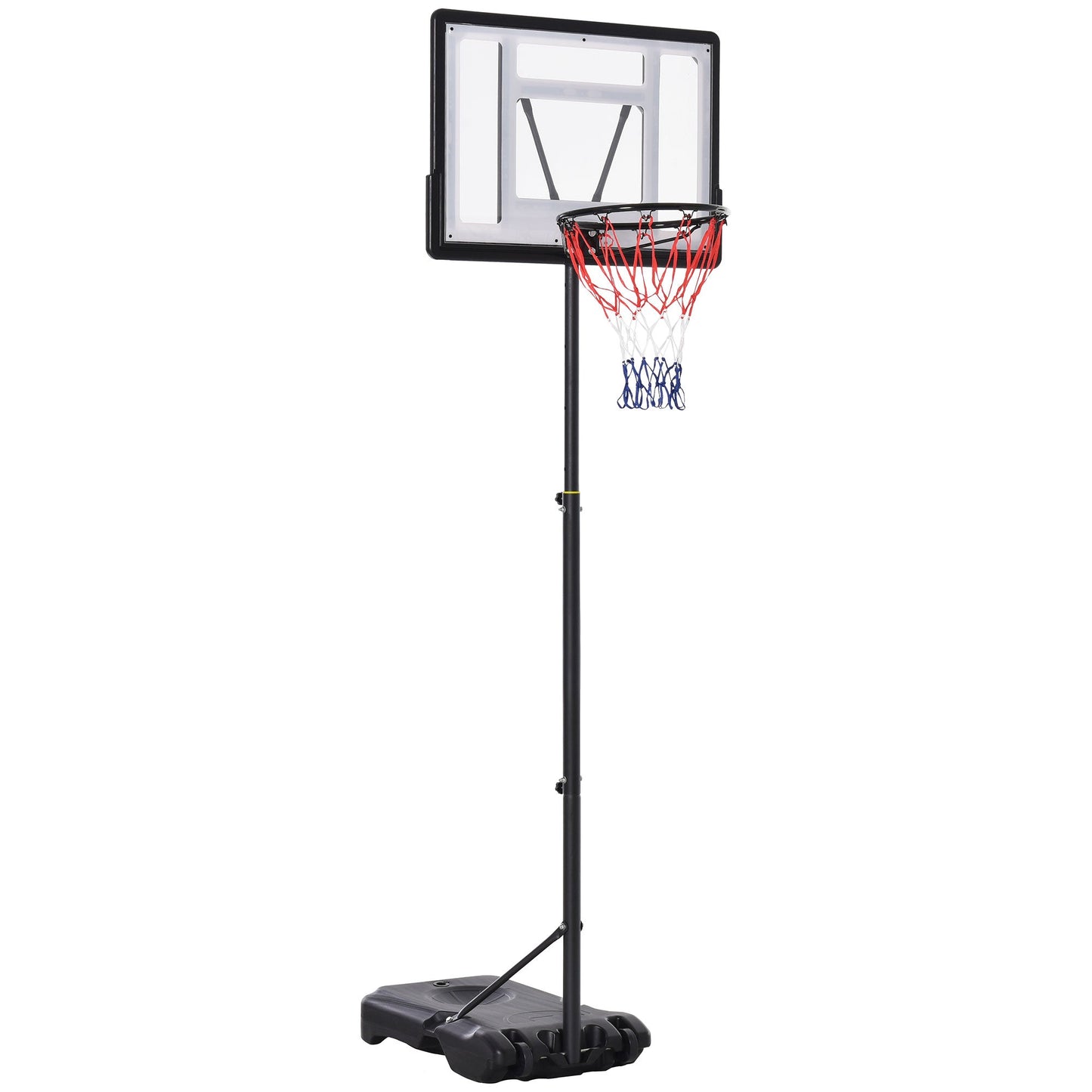 61"- 82.75"H Basketball Stand and Hoop Backboard Adjustable w/ Wheels For Kids Youth Outdoor Basketball Multi Colour  at Gallery Canada