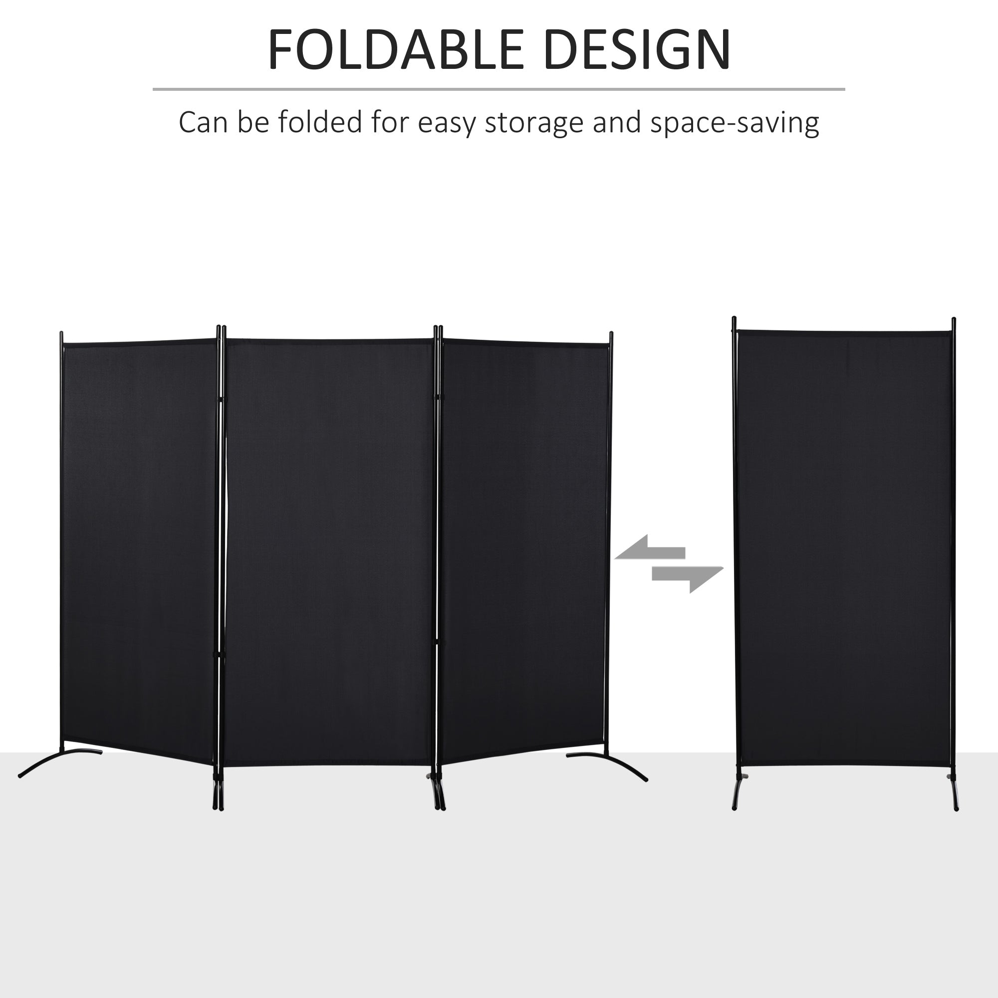 3-Panel Folding Room Divider, Privacy Screen, Indoor Separator Partition for Bedroom, Office, 100