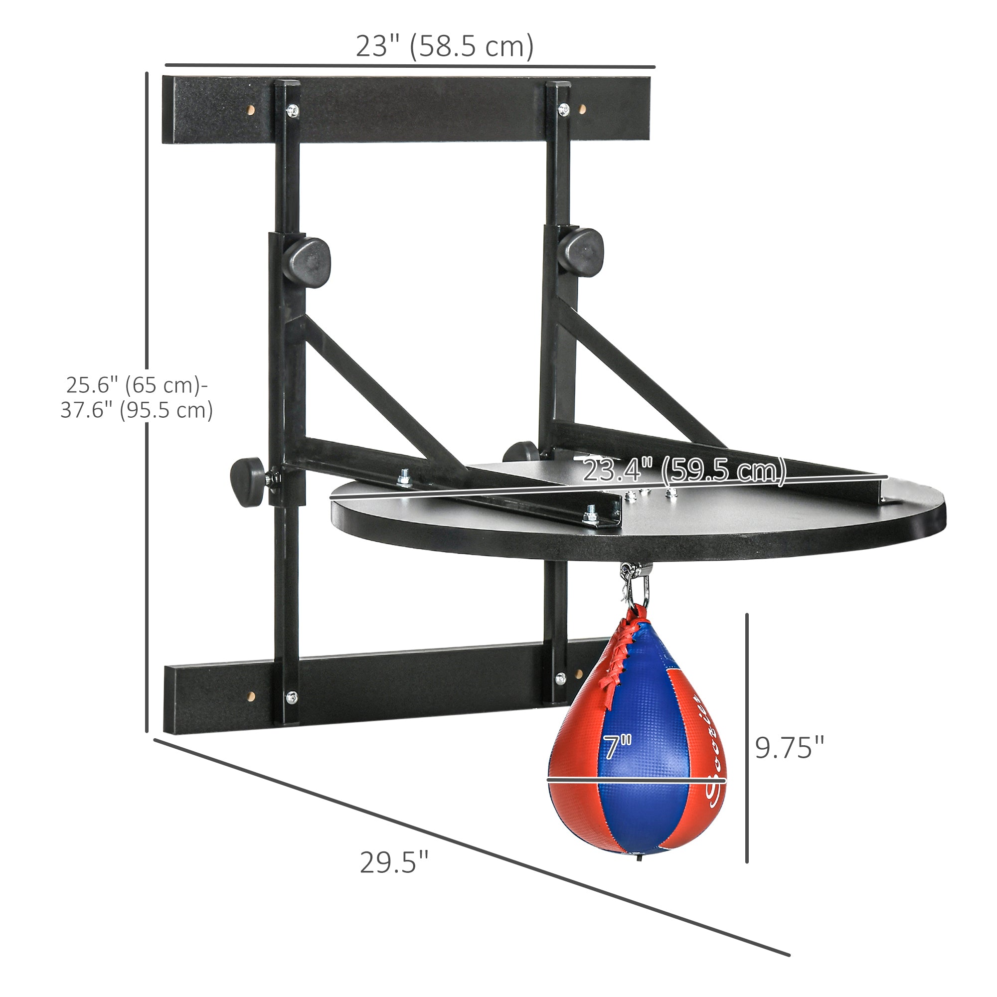 Adjustable Speed Bag Platform, Wall Mounted Speed Bag Boxing, 360° Swivel Training Equipment for Home, Gym More-Strength Training Equipment at Gallery Canada