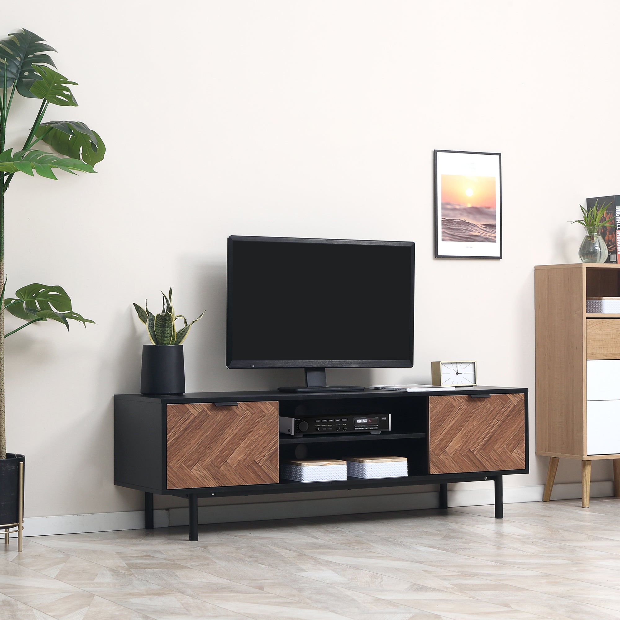 Modern TV Stand with Storage for TVs up to 60