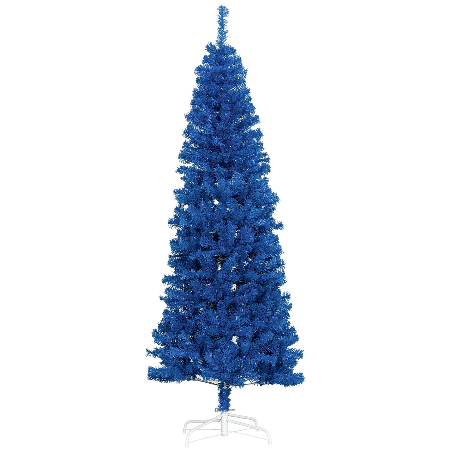 6FT Pencil Christmas Tree, Artificial Christmas Tree with Automatic Open for Home Party, Blue Pencil Christmas Trees   at Gallery Canada