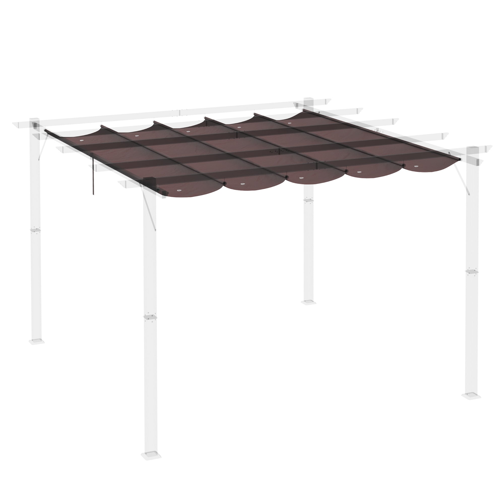 Retractable Replacement Pergola Canopy for 9.8' x 9.8' Pergola, Pergola Cover Replacement, Coffee Gazebo Canopy Replacement   at Gallery Canada