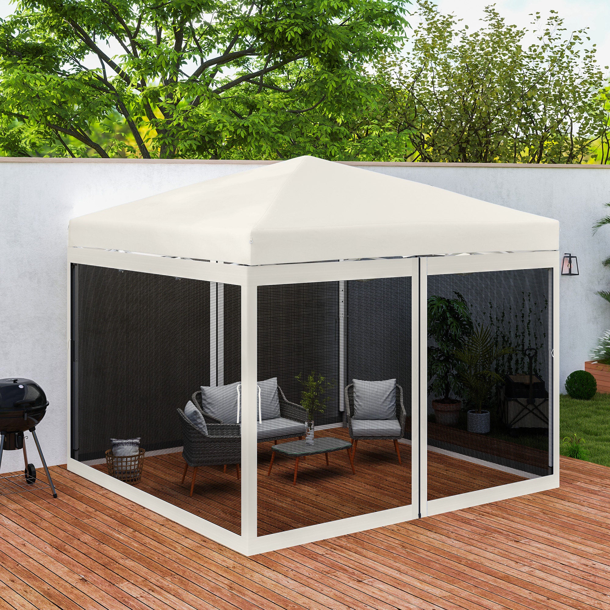 Gazebo Mosquito Netting, Replacement Mosquito Netting with Zippers for 10' x 10' Pop-Up Canopy Tent (Mosquito Net Only) Gazebo Sidewalls at Gallery Canada