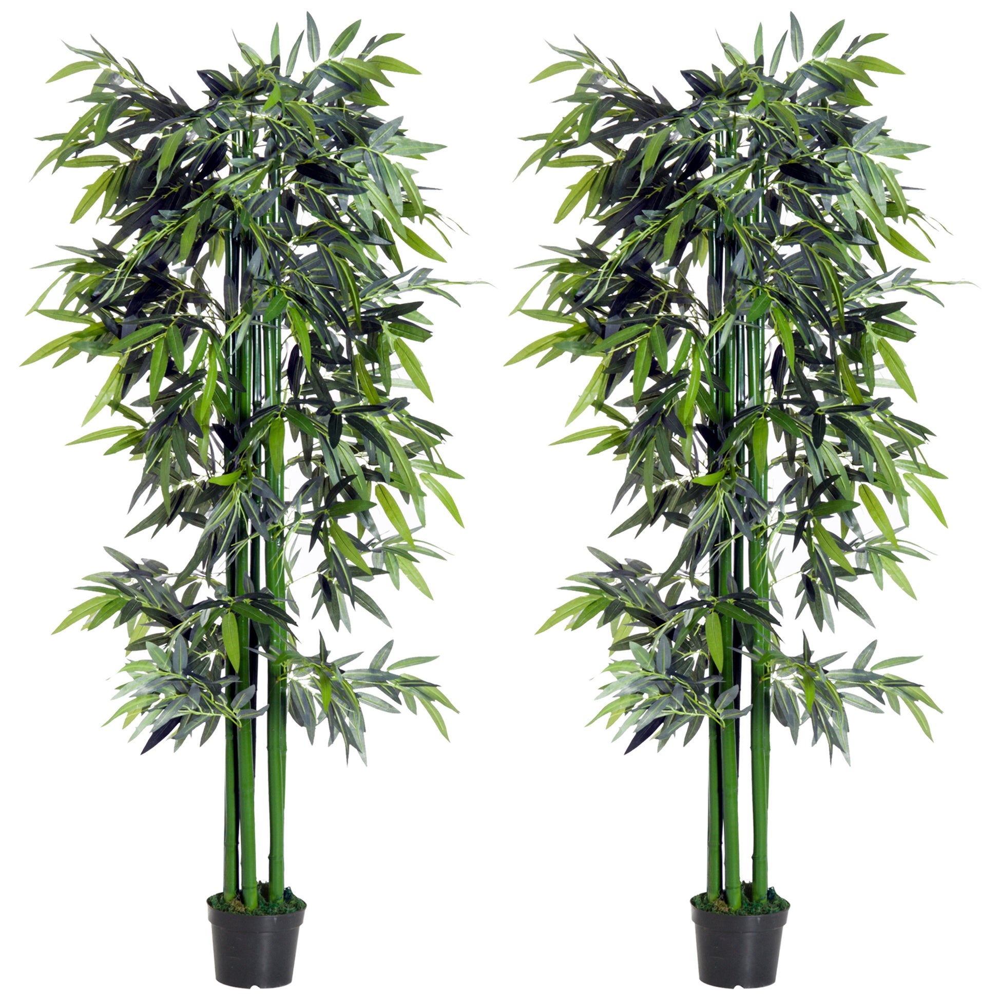 Set of 2 6FT Artificial Bamboo Tree Fake Decorative Plant with Nursery Pot for Indoor Outdoor Décor Artificial Trees   at Gallery Canada