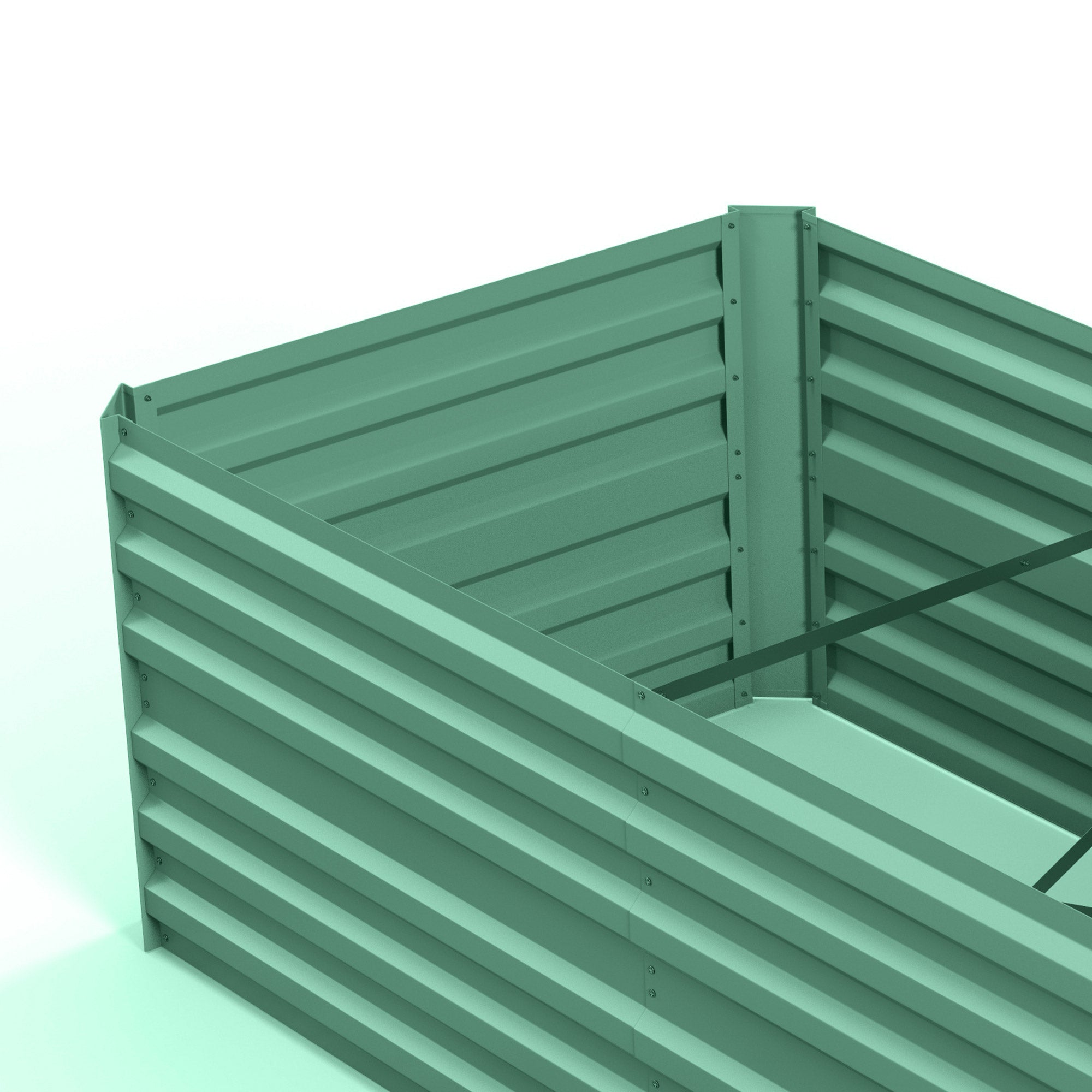 Galvanized Raised Garden Bed, Steel Outdoor Planters with Reinforced Rods, 71