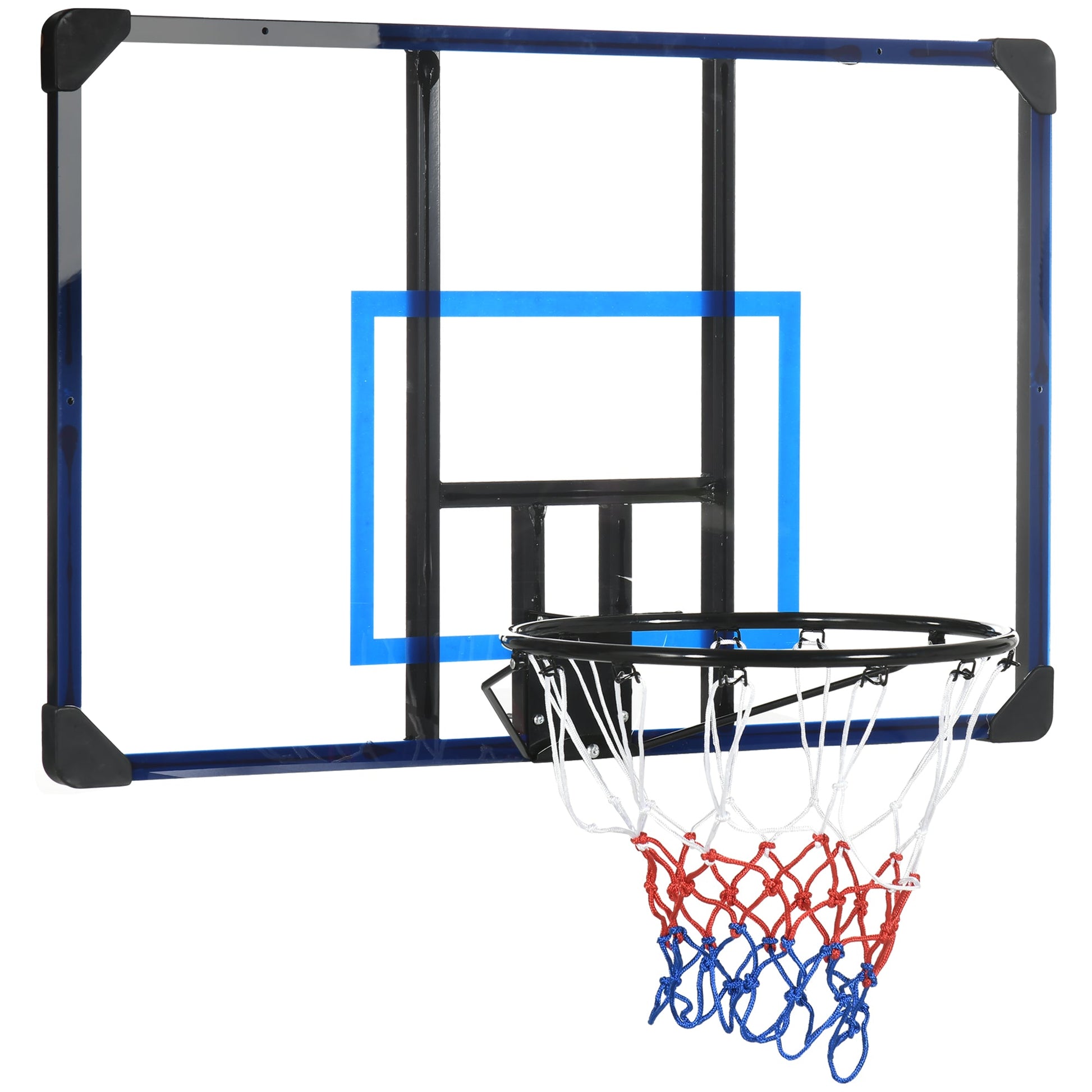 Wall Mounted Basketball Hoop, Mini Hoop with 45" x 29" Shatter Proof Backboard, Durable Rim and All-Weather Net for Indoor and Outdoor Use - Gallery Canada