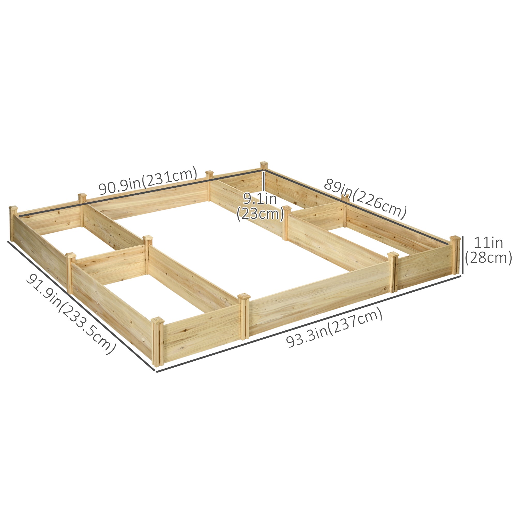 DIY Five-box Raised Garden Bed, Wooden Planter Boxes for Vegetables, Flowers, Herbs, Easy Assembly Wooden Planter Boxes   at Gallery Canada