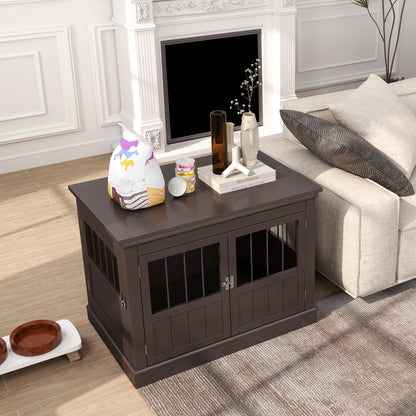 31" Dog Crate Furniture End Table with Three Doors for Small Dogs, Coffee Houses, Kennels & Pens   at Gallery Canada