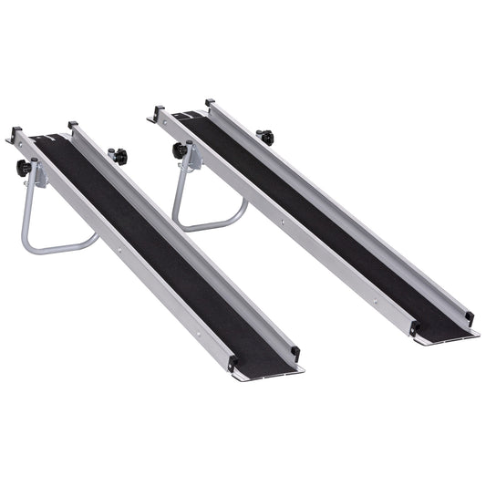 Telescopic Wheelchair Ramp, 8ft, 600 lbs, Aluminium Threshold Ramp, 2 Pack, for Home Steps, Mobility Scooters, Stairs Knee Walker & Wheelchair Ramps   at Gallery Canada