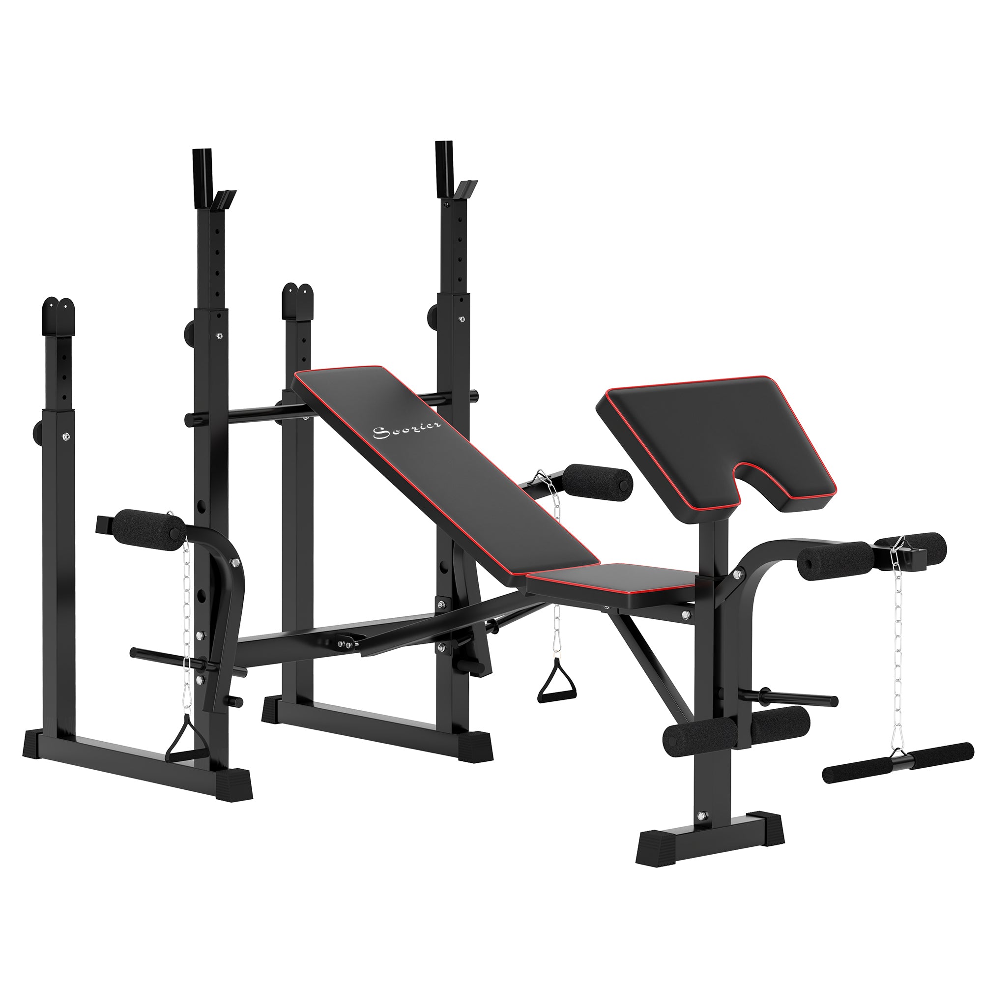 Weight Bench with Barbell Rack, Preacher Curl Bench, Leg Curl Machine for Home Weight Lifting Strength Training Weight Benches at Gallery Canada