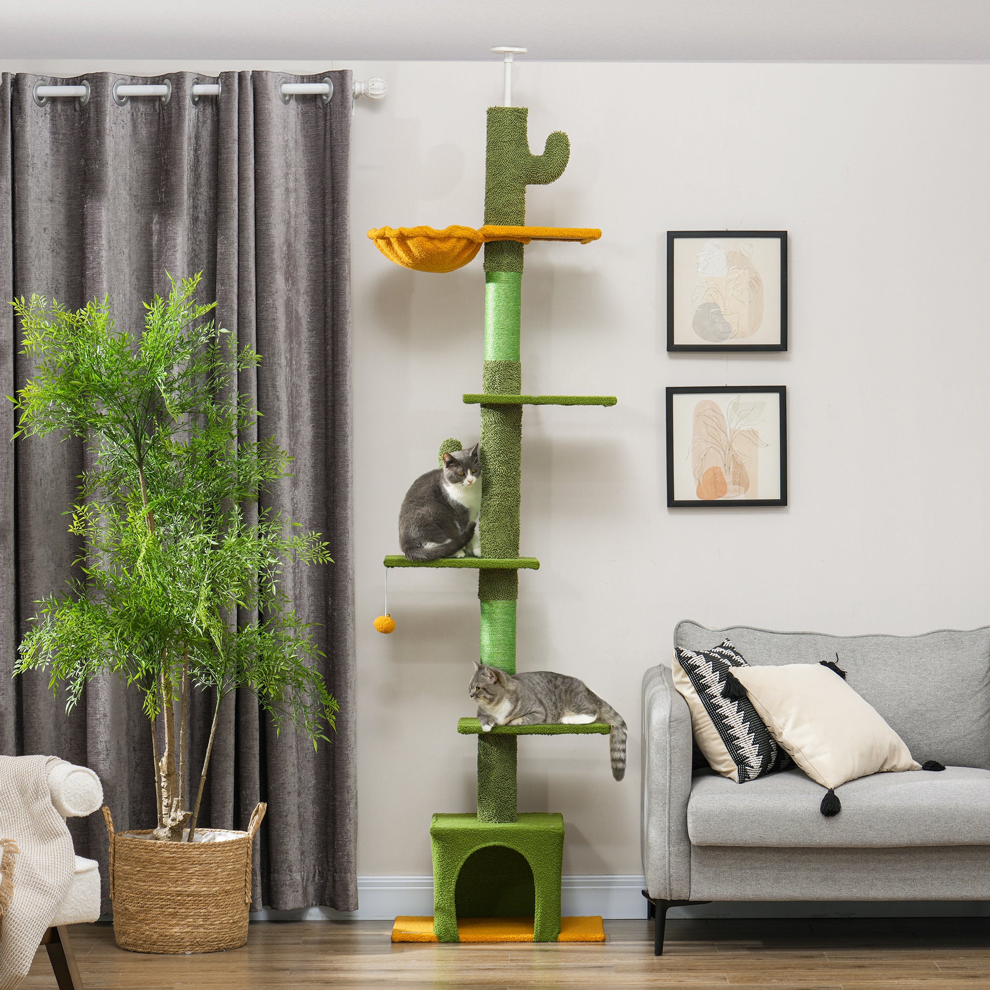 Floor to Ceiling Cat TreeTower with 90.5