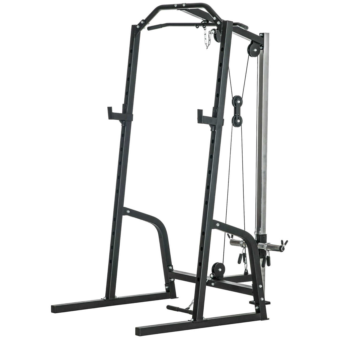 Power Cage Power Rack with 15-Level Squat Rack, Cable Pulley System, Pull up Stand and Push up Stand Power Towers Black  at Gallery Canada