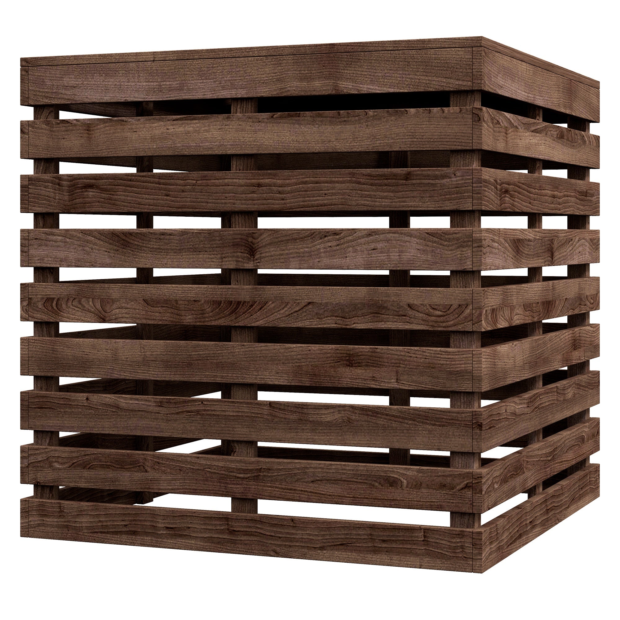 2-in-1 Outdoor Umbrella Base Storage Box Wooden Patio Side Table, Brown Patio Storage Boxes Brown at Gallery Canada