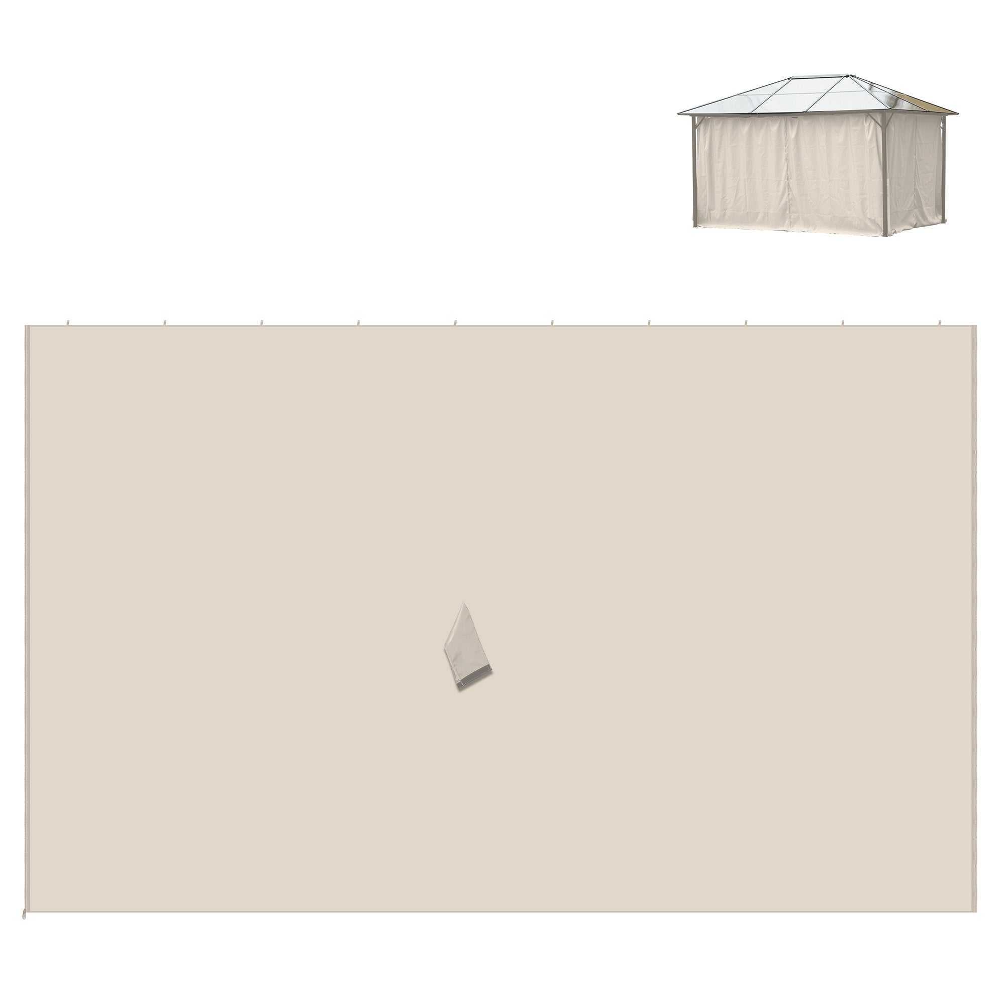 10' x 12' Universal Gazebo Sidewall Set with 4 Panels, Hooks/C-Rings Included for Pergolas &; Cabanas, Beige Gazebo Sidewalls at Gallery Canada