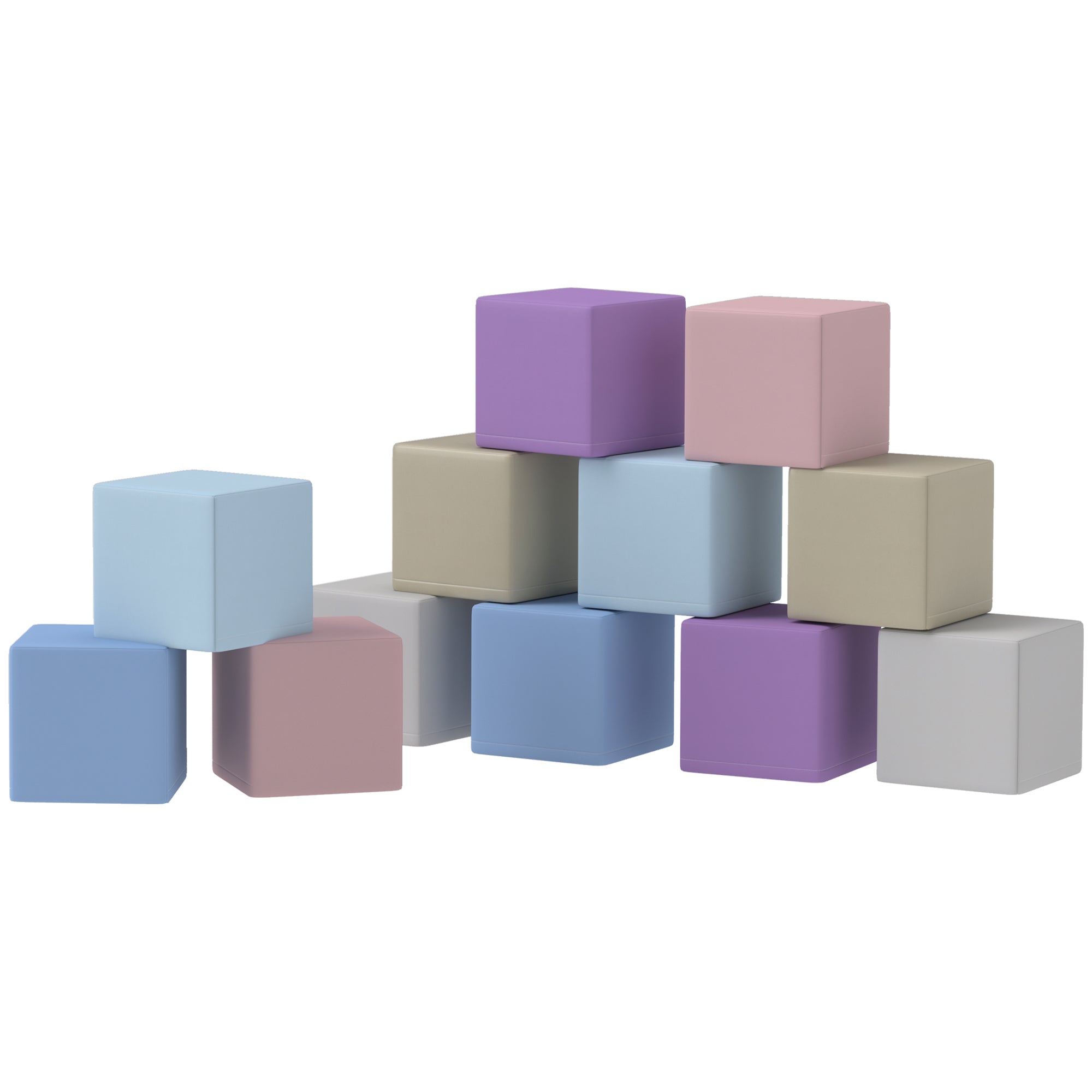 12 Piece Soft Play Blocks Soft Foam Toy Building And Stacking Blocks - Multicolours Baby Gym & Playmats Multi-colour at Gallery Canada