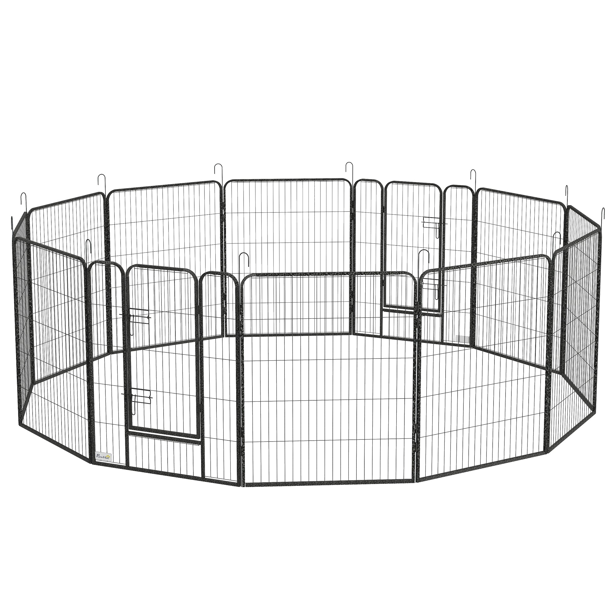 Dog Pen with Gate, 12 Panels Puppy Playpen, Dog Fence, 39