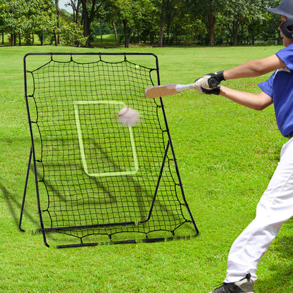 4 x 5.7ft Volleyball Rebounder Net with Strike Zone, Adjustable Baseball Lacrosse Training Net for Pitching and Fielding Baseball   at Gallery Canada