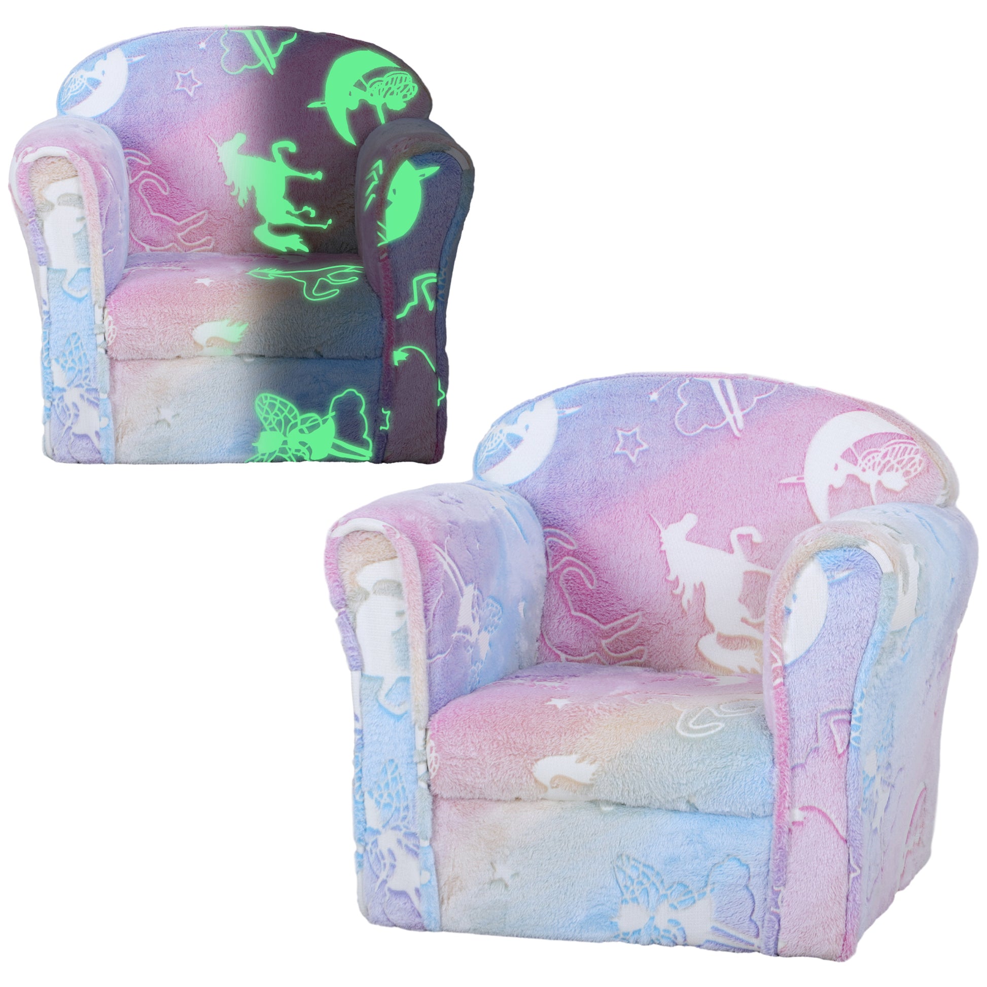 Toddler Chair with Luminous Fairy Design, Wooden Frame, for 18-36 Months, Multicolour Kids Chairs & Seating at Gallery Canada