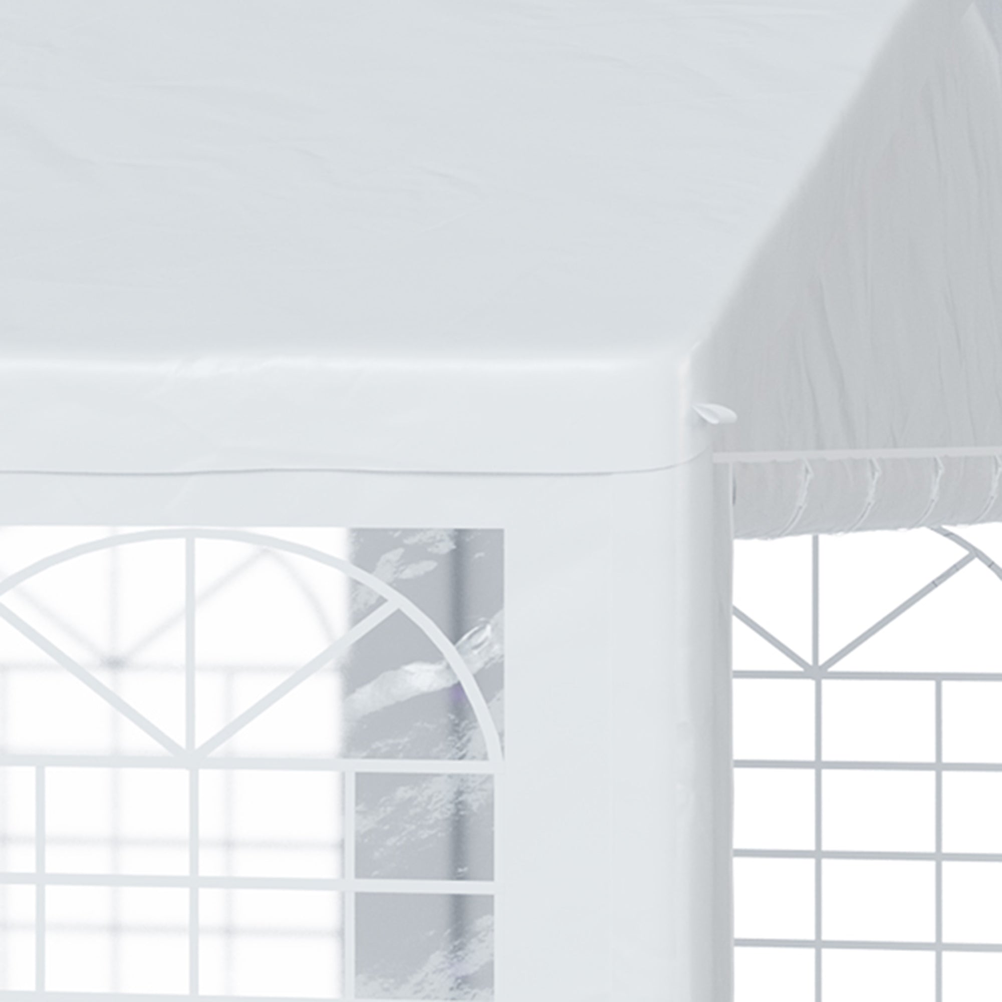 20' x 20' Heavy Duty Party Tent, Carport Garage Canopy, Patio Gazebo Canopy with Removable Sidewall, White Canopy Tents at Gallery Canada