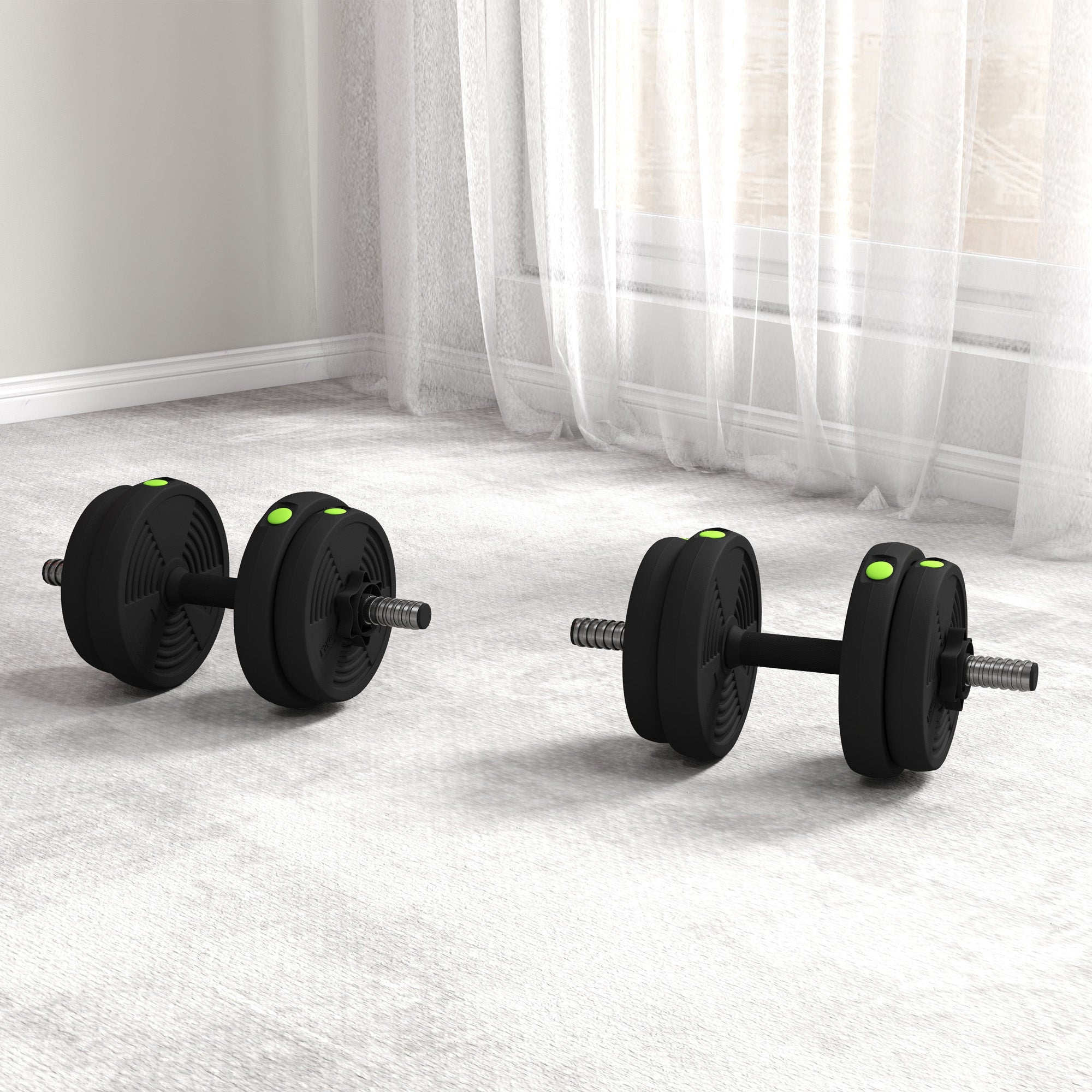 33LBS 2-in-1 Adjustable Barbell &; Dumbbells Set, Weights Set with Non-slip Handles for Men and Women Home Gym Training Dumbbells & Barbells at Gallery Canada