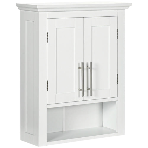 Bathroom Wall Cabinet, Medicine Cabinet, Over Toilet Storage Cabinet with Shelf for Living Room and Entryway, White