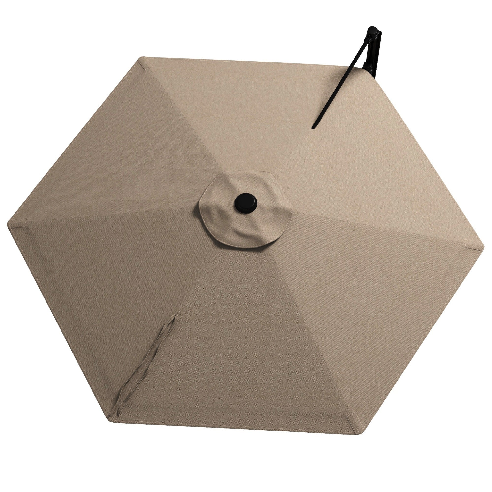 8 ft Wall Mounted Umbrella with 180° Rotatable Canopy, Patio Wall Parasol for Outdoor, Garden, Balcony, Yard, Khaki Sun Umbrellas at Gallery Canada