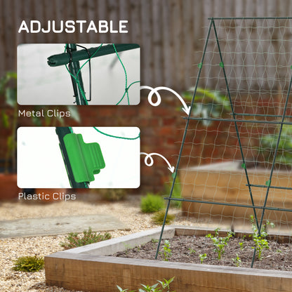 Metal Tomato Cage with Netting for Climbing Plants Vegetables, A Frame Tomato Plant Support Tomato Trellis for Vegetable Garden, Patio, Balcony, Green Plant Stands at Gallery Canada