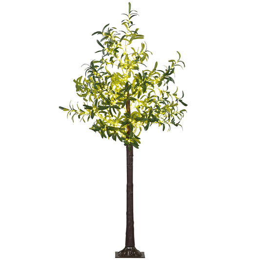 6ft LED Olive Tree with 300 Warm White Lights, Light up Olive Tree for Indoor, Home, Party, Wedding, Christmas, Green Artificial Tree Light   at Gallery Canada