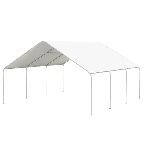 19' x 19.5' Carport, Portable Garage and Patio Canopy Tent, Anti-UV Cover for Car, Truck, Boat, Catering, Wedding
