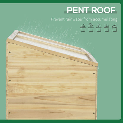 Wooden Cold Frame with Openable Roof, Portable Mini Greenhouse for Indoor, Outdoor, Flowers, Vegetables, Plants, 66.9"x19.7"x17.7", Natural Cold Frame Greenhouses   at Gallery Canada