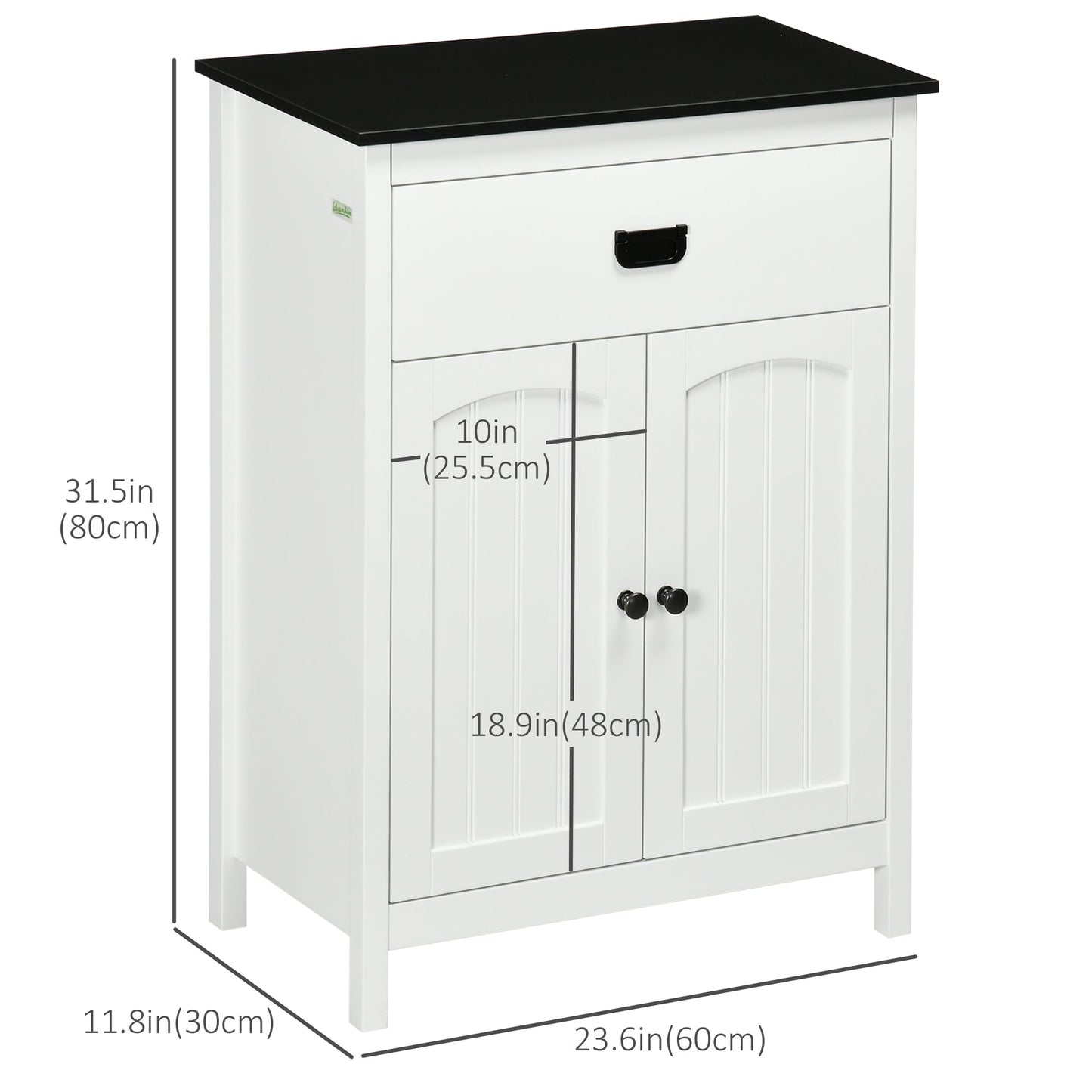 Bathroom Cabinet with Drawer, Freestanding Storage Organizer with Double Doors, Adjustable Shelf White Bathroom Cabinets   at Gallery Canada