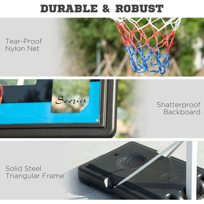 Adjustable Basketball Hoop and Basketball Stand w/ Sturdy Backboard and Weighted Base, Portable on Wheels Basketball   at Gallery Canada