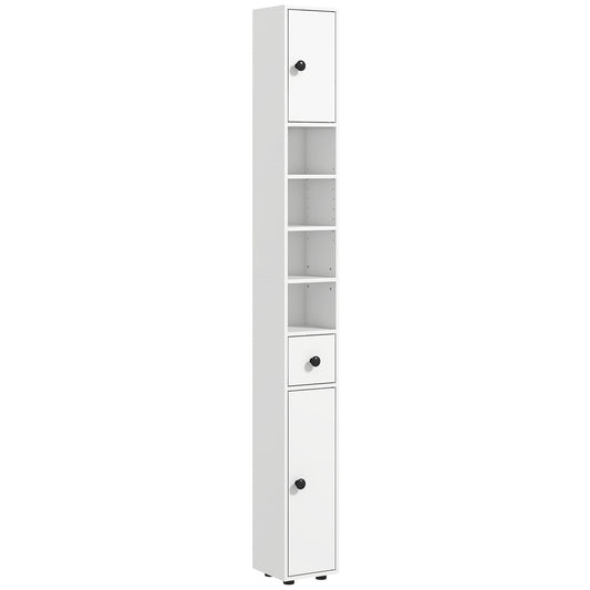 Tall 71" Bathroom Storage Cabinet with Adjustable Shelves and 2 Doors, White Bathroom Cabinets White  at Gallery Canada